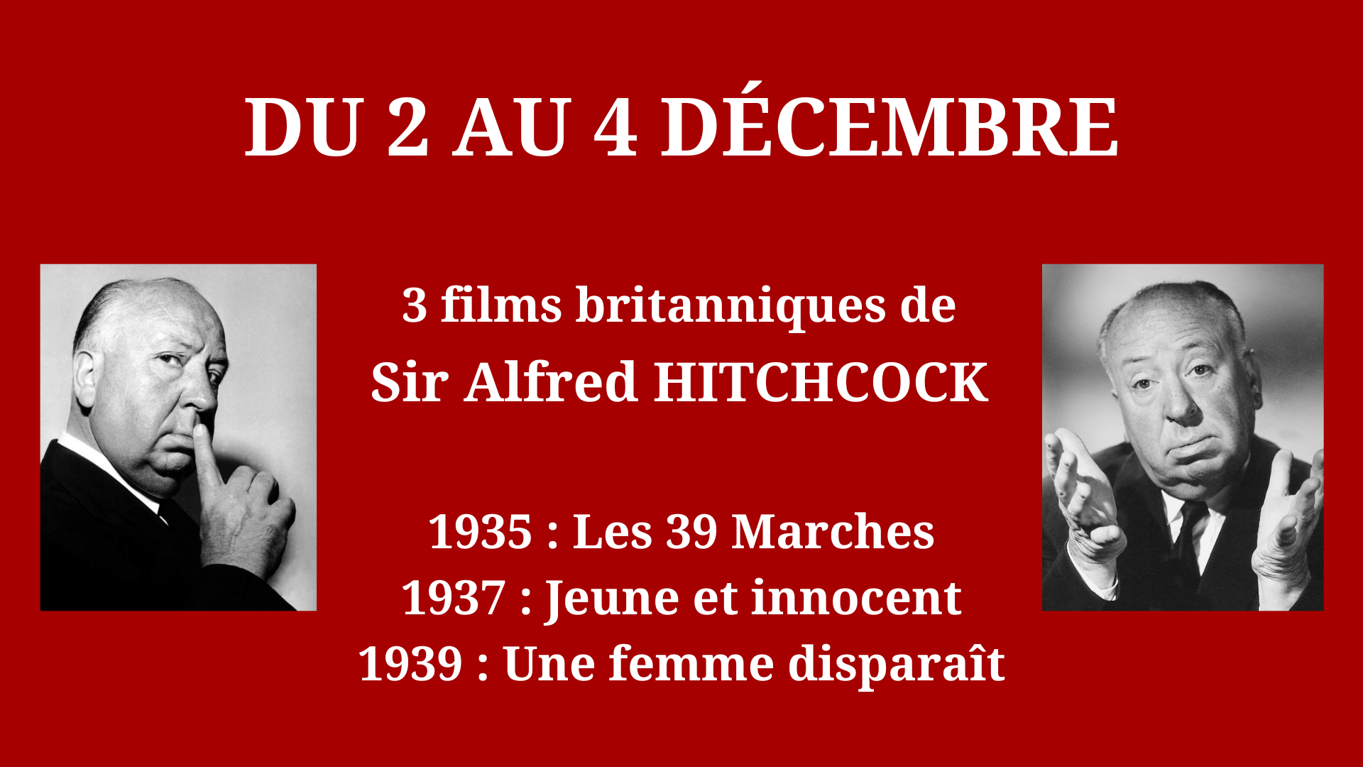 Hitchcock 3 films